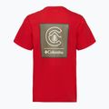 Vyriški marškinėliai Columbia CSC Basic Logo Back Tee mountain red/linework c badge 2
