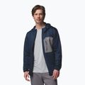 Vyriškas žygio džemperis Columbia Tall Heights Hdd Grid Fleece Full Zip collegiate navy/city grey 4