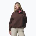Moteriškas flisinis džemperis Columbia Helvetia II Cropped Half Snap Fleece tobacco