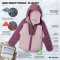 Vaikiška slidinėjimo striukė Columbia Mighty Mogul III mineral pink/antique mauve 4