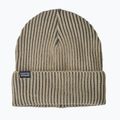 Žieminė kepurė Patagonia Fishermans Rolled Beanie contrast stripe: weathered stone