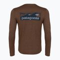 Vyriški ilgomis rankovėmis marškinėliai Patagonia Cap Cool Daily Boardshort Logo LS berm brown - light berm brown x-dye 2