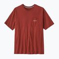 Vyriški marškinėliai Patagonia Boardshort Logo Pocket Responsibili rusty red
