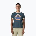 Moteriški marškinėliai Patagonia Great Waves Ringer Tee summit blue
