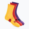 Kojinės HOKA Quarter Run Sock 3-Pack egg yolk/cerise/virtual violet