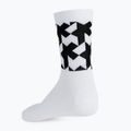 ASSOS Monogram holy baltos dviratininkų kojinės 4