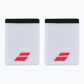 Riešo juostos Babolat Logo Jumbo Wristband 2 vnt. white/strike red