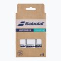 Teniso rakečių apvijos Babolat Pro Tour 2.0 12 vnt. white