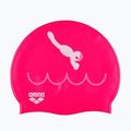 Vaikiška plaukimo kepurė arena Kun Cap dive/fuchsia 2
