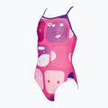 Arena Nifty One Piece L fresia rose/danube blue vaikiškas vientisas maudymosi kostiumėlis 5