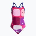Arena Nifty One Piece L fresia rose/danube blue vaikiškas vientisas maudymosi kostiumėlis