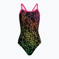 Moteriškas vientisas maudymosi kostiumėlis arena Reticulum One Piece black/fresia rose