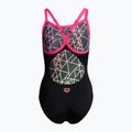 Moteriškas vientisas maudymosi kostiumėlis arena Reticulum One Piece black/fresia rose 2