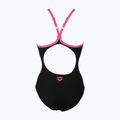 Moteriškas vientisas maudymosi kostiumėlis arena Reticulum One Piece black/fresia rose 6