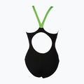 Moteriškas vientisas maudymosi kostiumėlis arena Shadow One Piece black/leaf 5