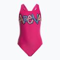 Vaikiškas vientisas plaukimo kostiumas arena Sparkle One Piece L fresia rose/mango