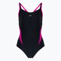 Moteriškas vientisas maudymosi kostiumėlis arena Agate Strap Back One Piece black/rose violet