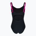 Moteriškas vientisas maudymosi kostiumėlis arena Agate Strap Back One Piece black/rose violet 2