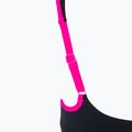 Moteriškas vientisas maudymosi kostiumėlis arena Agate Strap Back One Piece black/rose violet 5