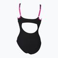 Moteriškas vientisas maudymosi kostiumėlis arena Agate Strap Back One Piece black/rose violet 9