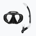 Vaikiškas paviršinio nardymo rinkinys arena Premium Snorkeling Set Jr black/clear/black