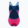 Moteriškas vientisas maudymosi kostiumėlis arena Team Stripe Super Fly Back One Piece freak rose/royal 2