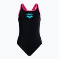 Vaikiškas maudymosi kostiumėlis arena Biglogo Swim Pro Back One Piece black/freak rose