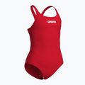 Arena Team Swim Pro Solid raudonos/baltos spalvos vientisas vaikiškas maudymosi kostiumėlis 3