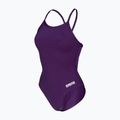 Moteriškas vientisas maudymosi kostiumėlis Arena Team Light Drop Solid plum/white 3