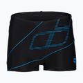 Vaikiški Arena Swim Short trumpikės su logotipu, juodos/turkio spalvos 5