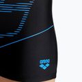 Vaikiški Arena Swim Short trumpikės su logotipu, juodos/turkio spalvos 10