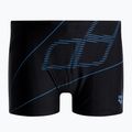 Vaikiški Arena Swim Short trumpikės su logotipu, juodos/turkio spalvos