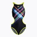 Moteriškas vientisas maudymosi kostiumėlis arena Tech One Back Placement black/multi