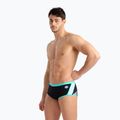 Vyriški arena Icons Swim Low Waist Short Logo maudymosi bokseriai juoda/balta/mėlyna diamond