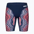 Vyriškos Arena Swim Jammer marmurinės tamsiai mėlynos/raudonos spalvos kelnės 4