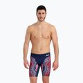Vyriškos Arena Swim Jammer marmurinės tamsiai mėlynos/raudonos spalvos kelnės 6