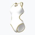 Moteriškas vientisas maudymosi kostiumėlis Arena One Biglogo One Piece white/gold 3