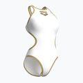 Moteriškas vientisas maudymosi kostiumėlis Arena One Biglogo One Piece white/gold 4