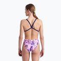 Moteriškas vientisas maudymosi kostiumėlis arena Rose Texture Swimsuit Xcross Back multi pink/navy 7