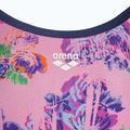 Moteriškas vientisas maudymosi kostiumėlis arena Rose Texture Swimsuit Xcross Back multi pink/navy 3