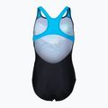 Vaikiškas vientisas maudymosi kostiumėlis arena Multi Pixels New Swim Pro Back juodas/turkio spalvos 2
