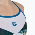 Moteriškas vientisas maudymosi kostiumėlis arena Planet Super Fly Back white multi/blue cosmo 5