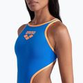Moteriškas vientisas plaukimo kostiumas arena One Biglogo One Piece blue river/fluo orange 4