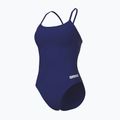 Vientisas moteriškas plaukimo kostiumas arena Lace Back Solid navy/white 4