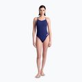 Vientisas moteriškas plaukimo kostiumas arena Lace Back Solid navy/white 6