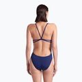 Vientisas moteriškas plaukimo kostiumas arena Lace Back Solid navy/white 7