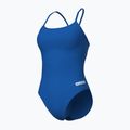 Vientisas moteriškas plaukimo kostiumas arena Lace Back Solid royal/white 4