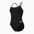 Vientisas moteriškas plaukimo kostiumas arena Lace Back Solid black/white 4