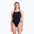 Vientisas moteriškas plaukimo kostiumas arena Lace Back Solid black/white 5