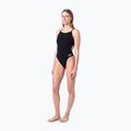 Vientisas moteriškas plaukimo kostiumas arena Lace Back Solid black/white 6